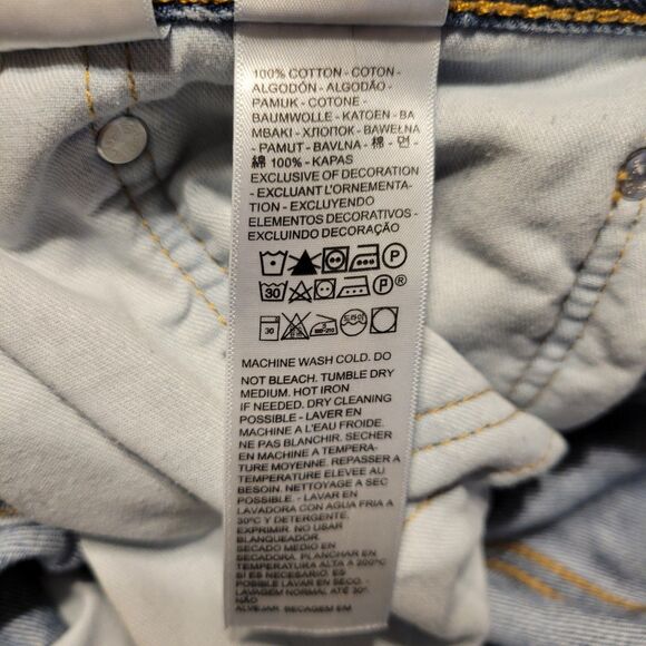 Levi's 505 Men's Jeans Size 36x32, Medium Blue Denim, Regular Fit, Straight Leg - Picture 7 of 11